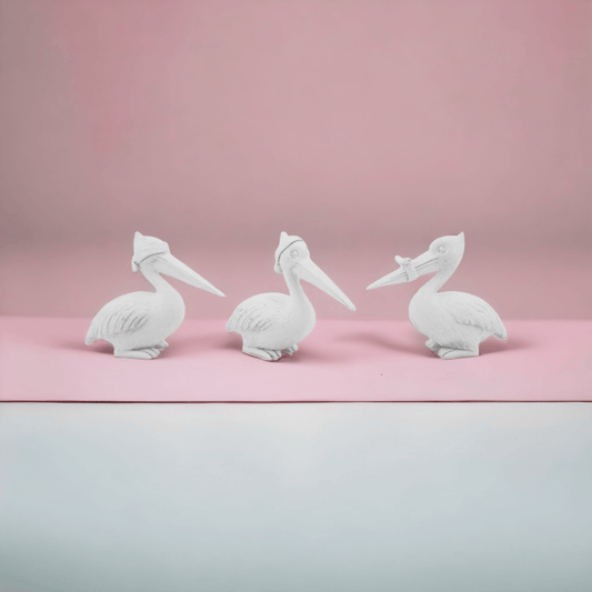 See, Say and Hear no Evil Pelicans (Set of 3) - Exquisite Homewares
