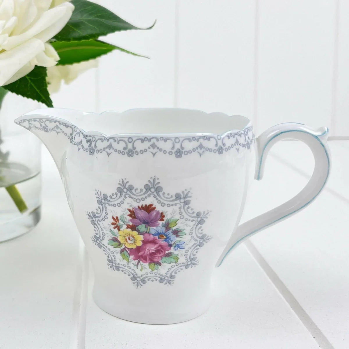 Shelley Vintage Crochet 13303 Creamer - Exquisite Homewares 