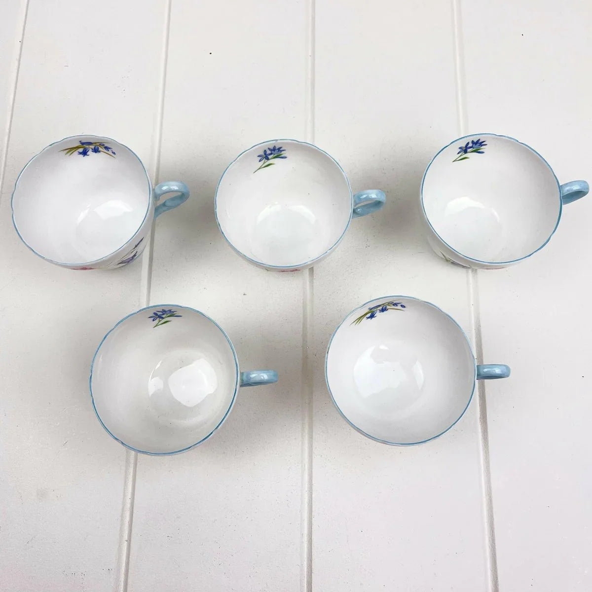Shelley Vintage Wild Flowers 13668 Demitasse (Coffee) Cups x 3 - Exquisite Homewares 