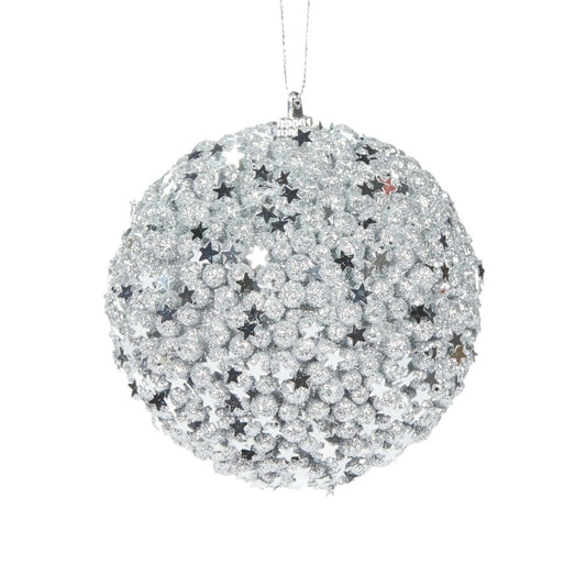 Silver Stars Bauble - Exquisite Homewares