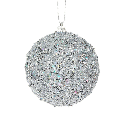 Silver Sugar Bauble - Exquisite Homewares