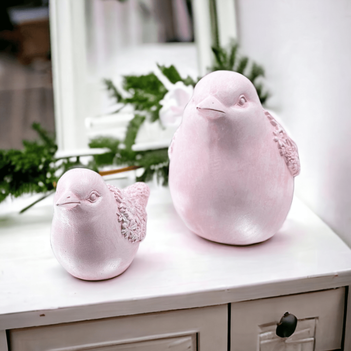 Sitting Pink Bird Floral - Exquisite Homewares