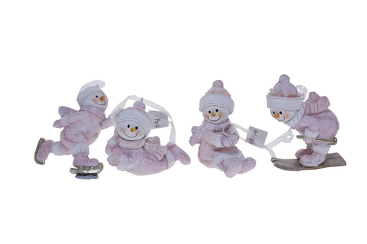 Skiing Snowman Christmas Tree Ornament - Exquisite Homewares