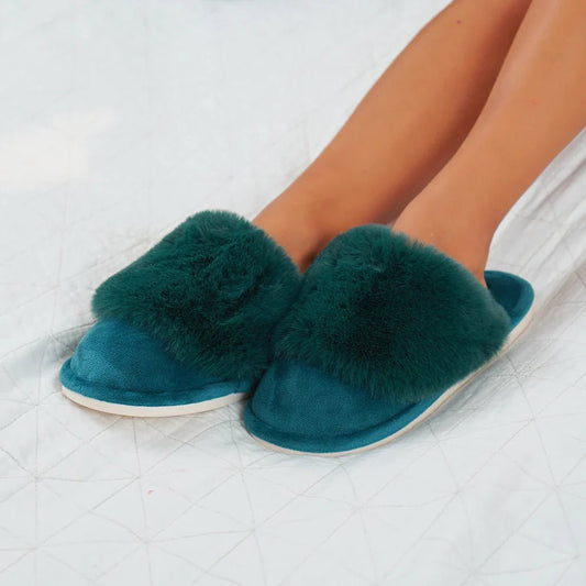 Slipper - Cosy Luxe - Emerald - Exquisite Homewares
