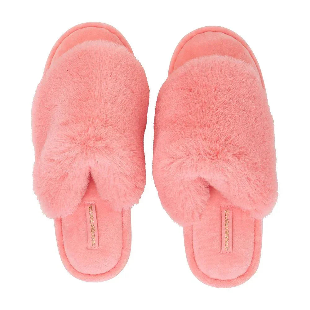 Slippers - Cosy Luxe - Coral Pink - Exquisite Homewares 
