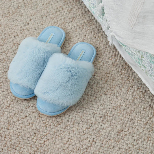 Slippers - Cosy Luxe - Sky - Exquisite Homewares