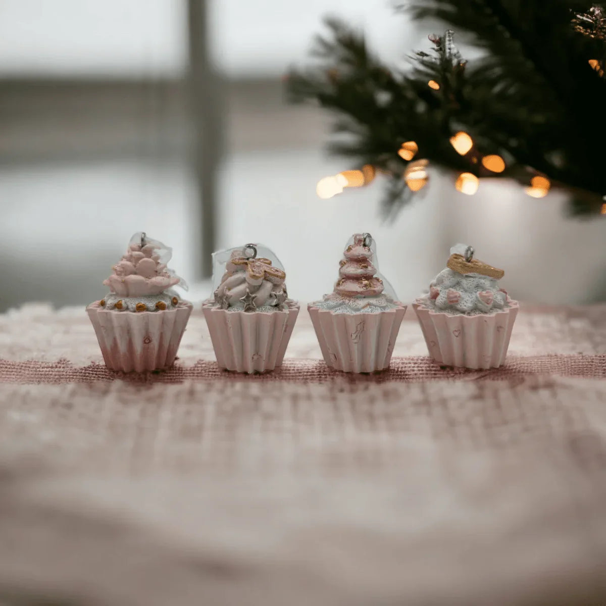 Small Cupcake Christmas Tree Hanging Decoration - Exquisite Homewares 