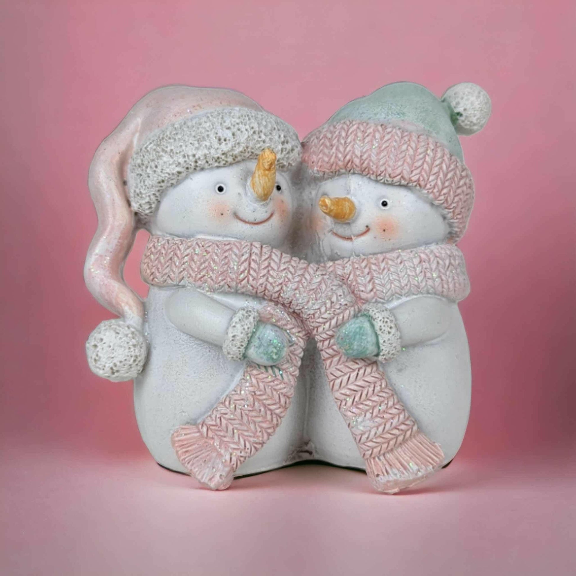Snuggling Snowmen Decoration - Exquisite Homewares