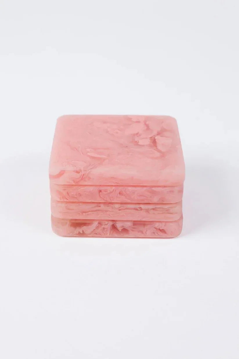 Square Coasters - Pink - Exquisite Homewares 