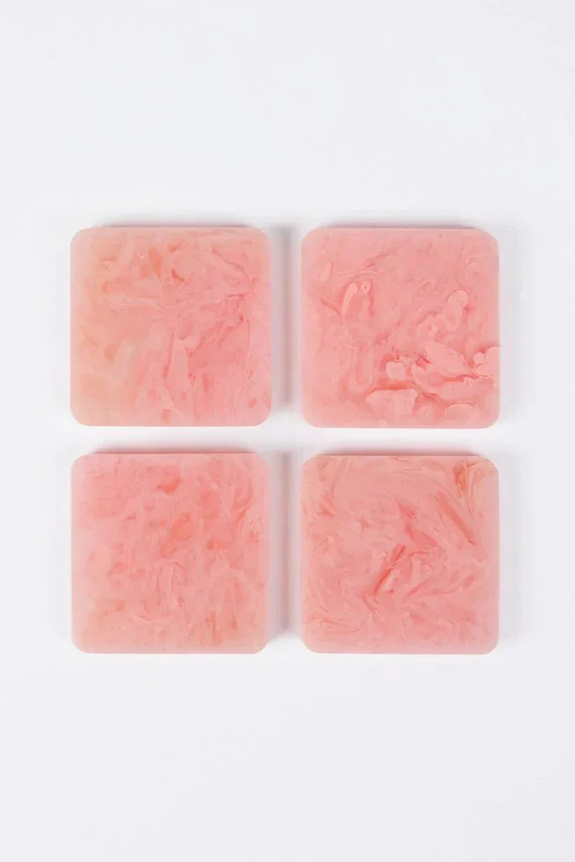 Square Coasters - Pink - Exquisite Homewares 