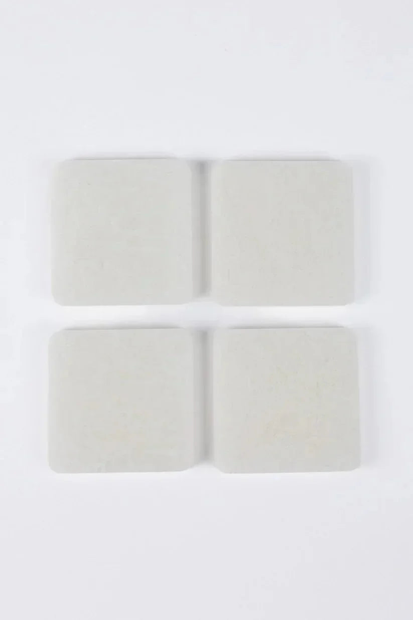 Square Coasters - White - Exquisite Homewares 