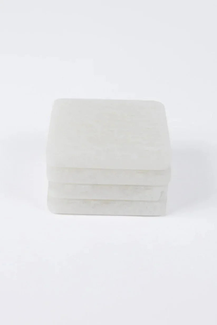 Square Coasters - White - Exquisite Homewares 