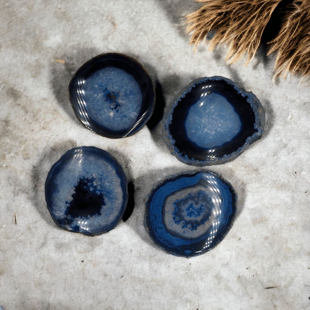 Teal Agate Coasters - Exquisite Homewares