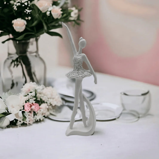 White Ballerina Standing Pose - Exquisite Homewares 