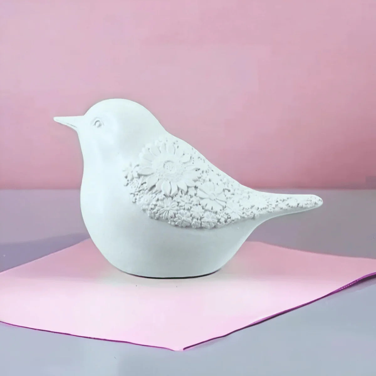 White Floral Bird - Exquisite Homewares 