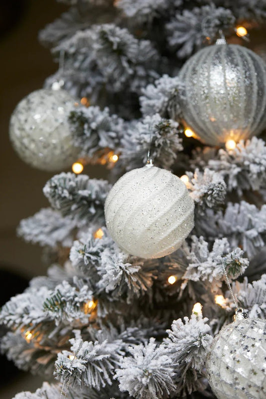 White Swirl Bauble - Exquisite Homewares