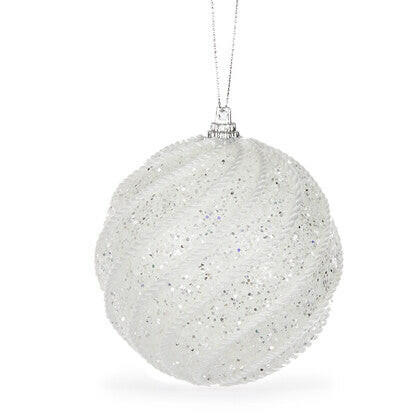 White Swirl Bauble - Exquisite Homewares