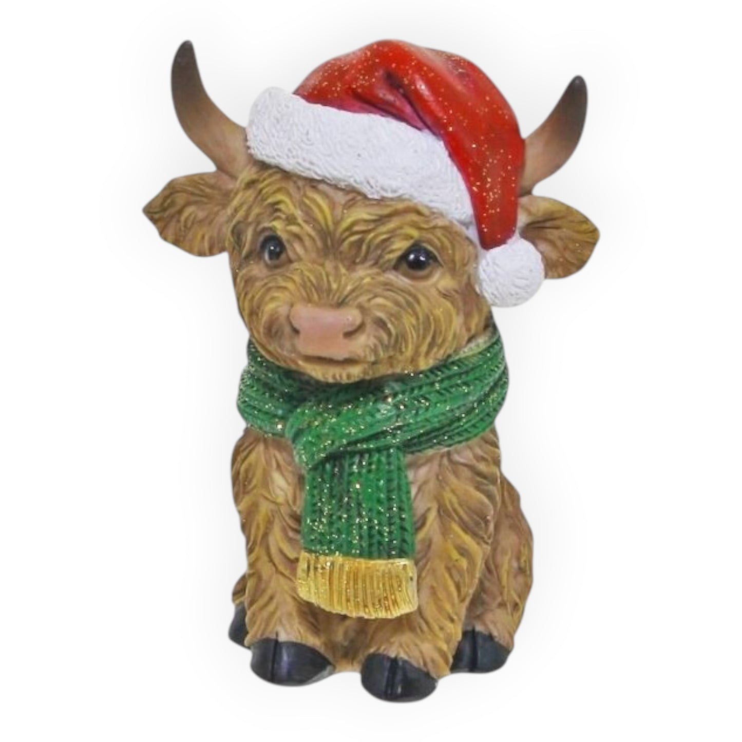 Sitting Christmas Highland Cows Xmas - Assorted
