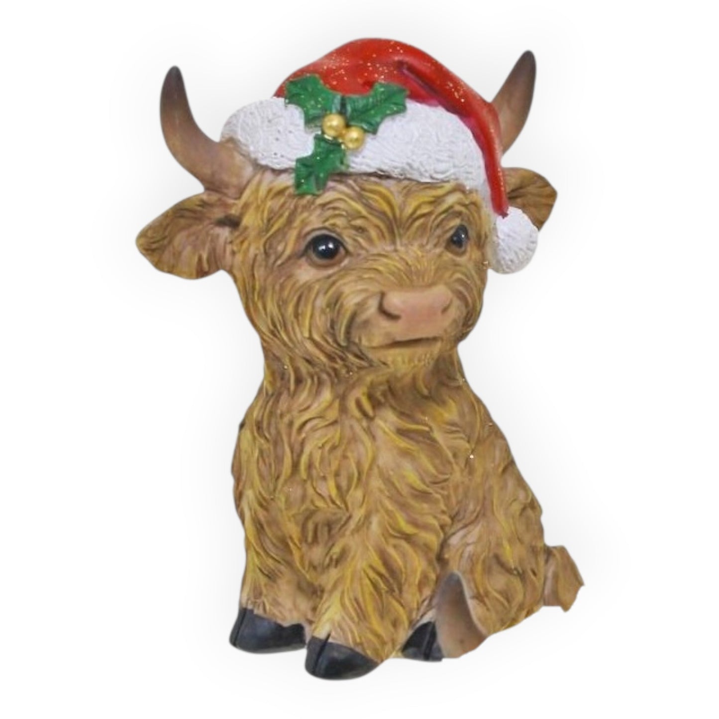Sitting Christmas Highland Cows Xmas - Assorted