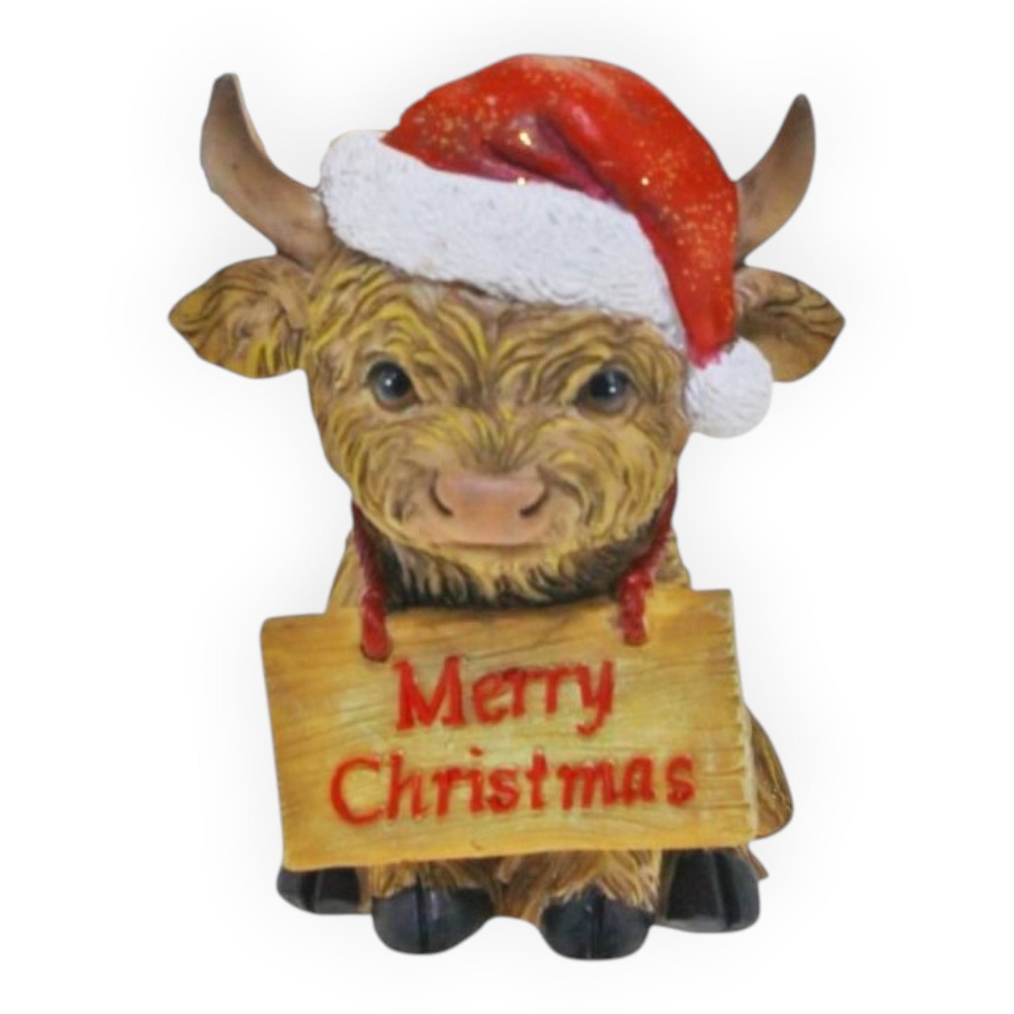 Sitting Christmas Highland Cows Xmas - Assorted