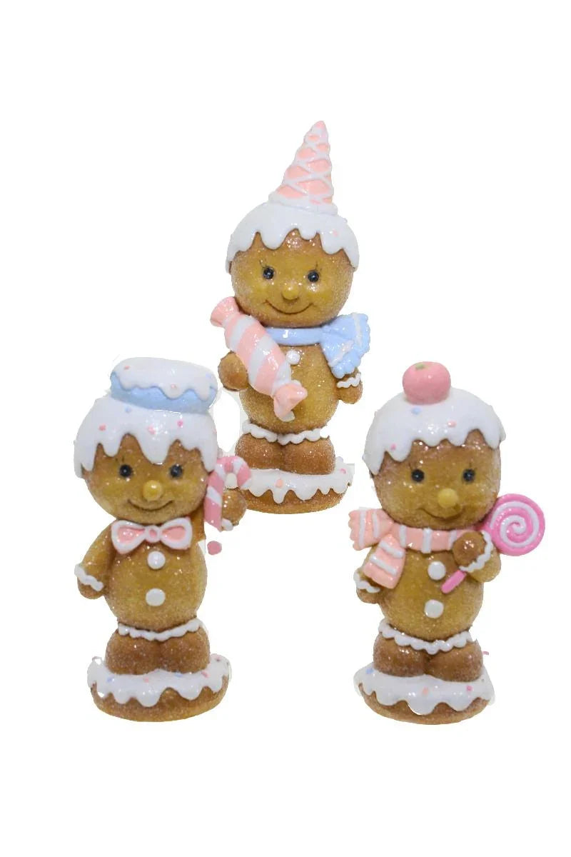 Gingerbread Standing Decoration Candy Cane or Lollipop or Lolly - 16.5cm
