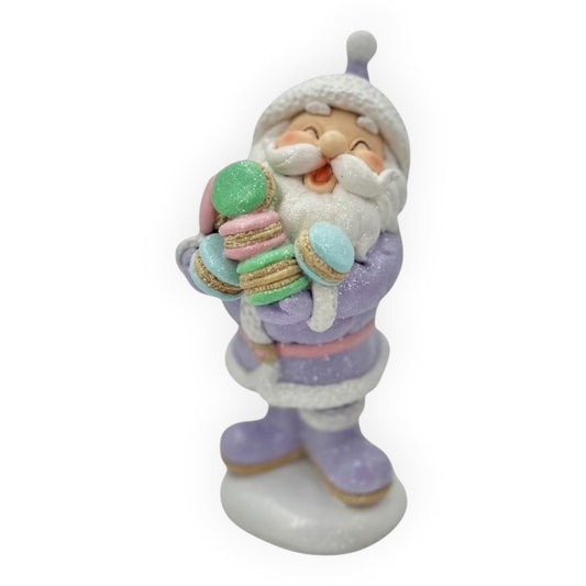 Pastel Purple Santa Decorations - Assorted